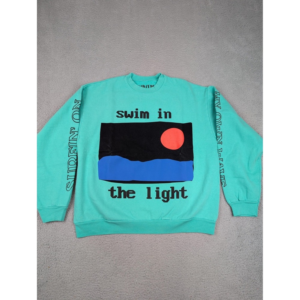 Kid Cudi Sweatshirt Mens XL Green Swim In The‎ Light Rolling Loud 2019 Miami